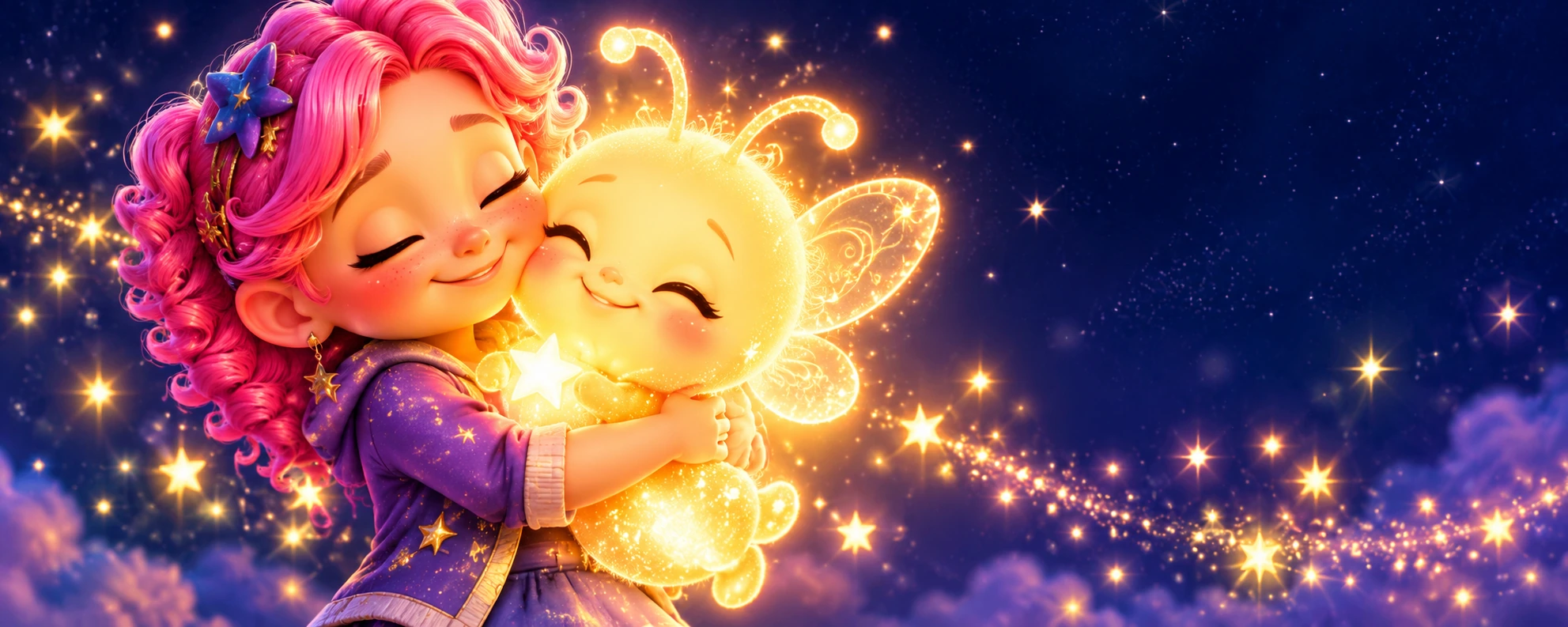 Pippy holds a little golden Dream close